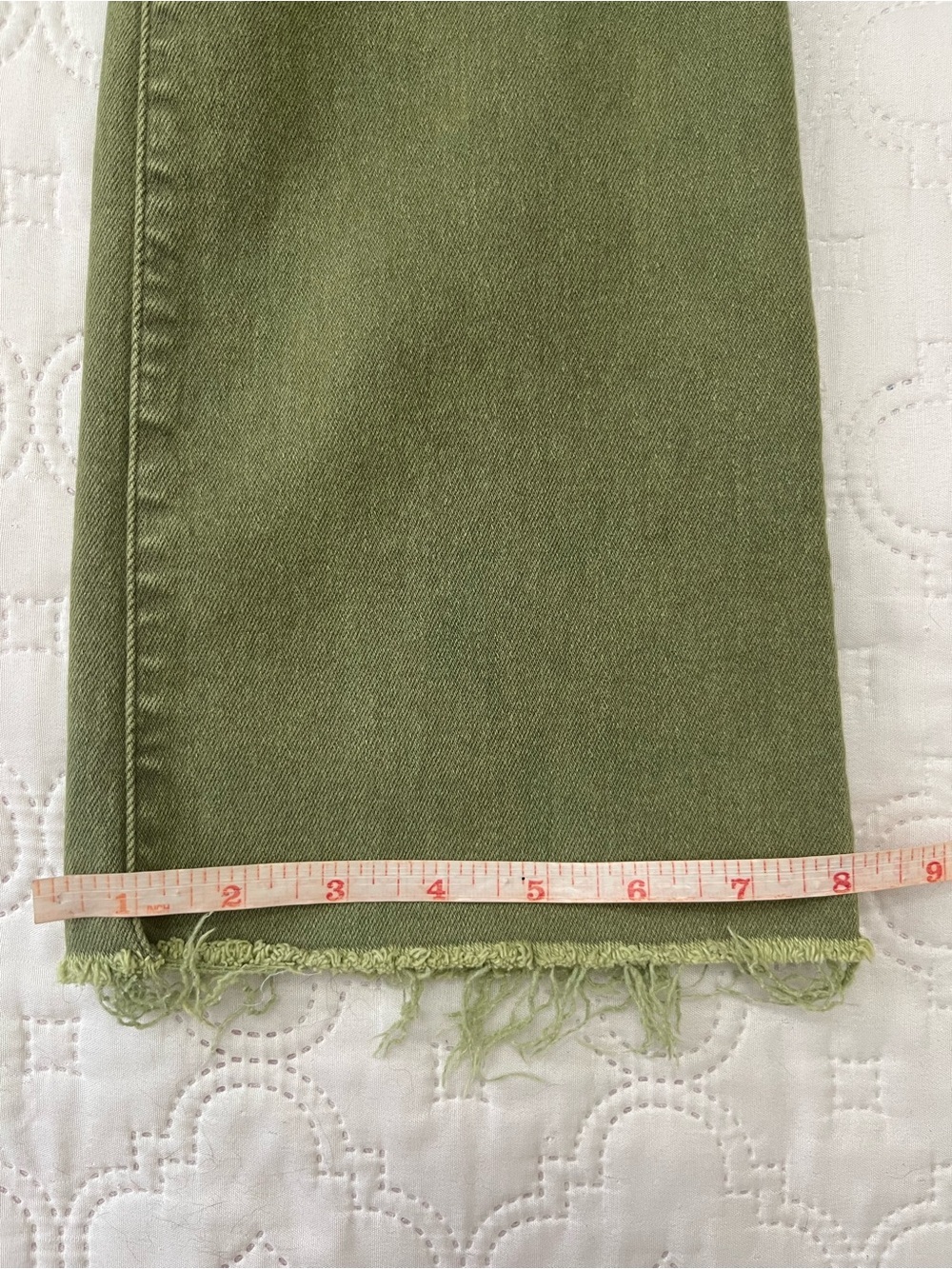 MOTHER The Hustler Ankle Fray Dark Olive Jeans - Picture 11 of 17